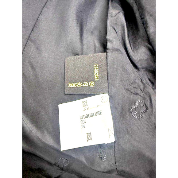 ESCADA Womens Black Jacket Blazer NEW Wool RUFFLES DOUBLURE VINTAGE Size 42 - Picture 3 of 11